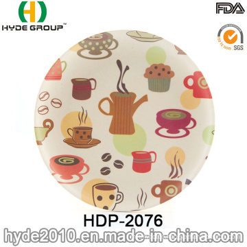 2016 New Type BPA Free Bamboo Fiber Plate (HDP-2076)